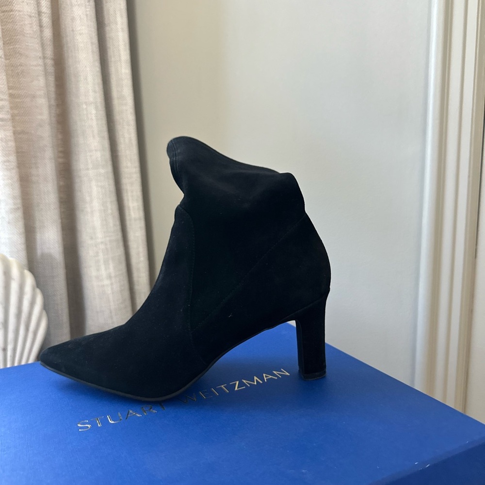 Stuart Weitzman Brandie Black Women's Ankle Boots